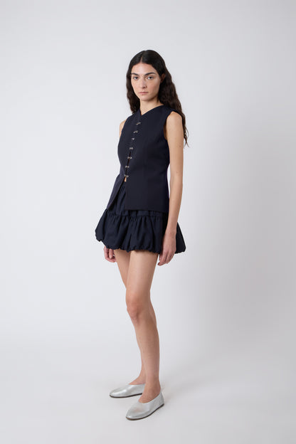 Macondo Vest in Blue Wool - Archive