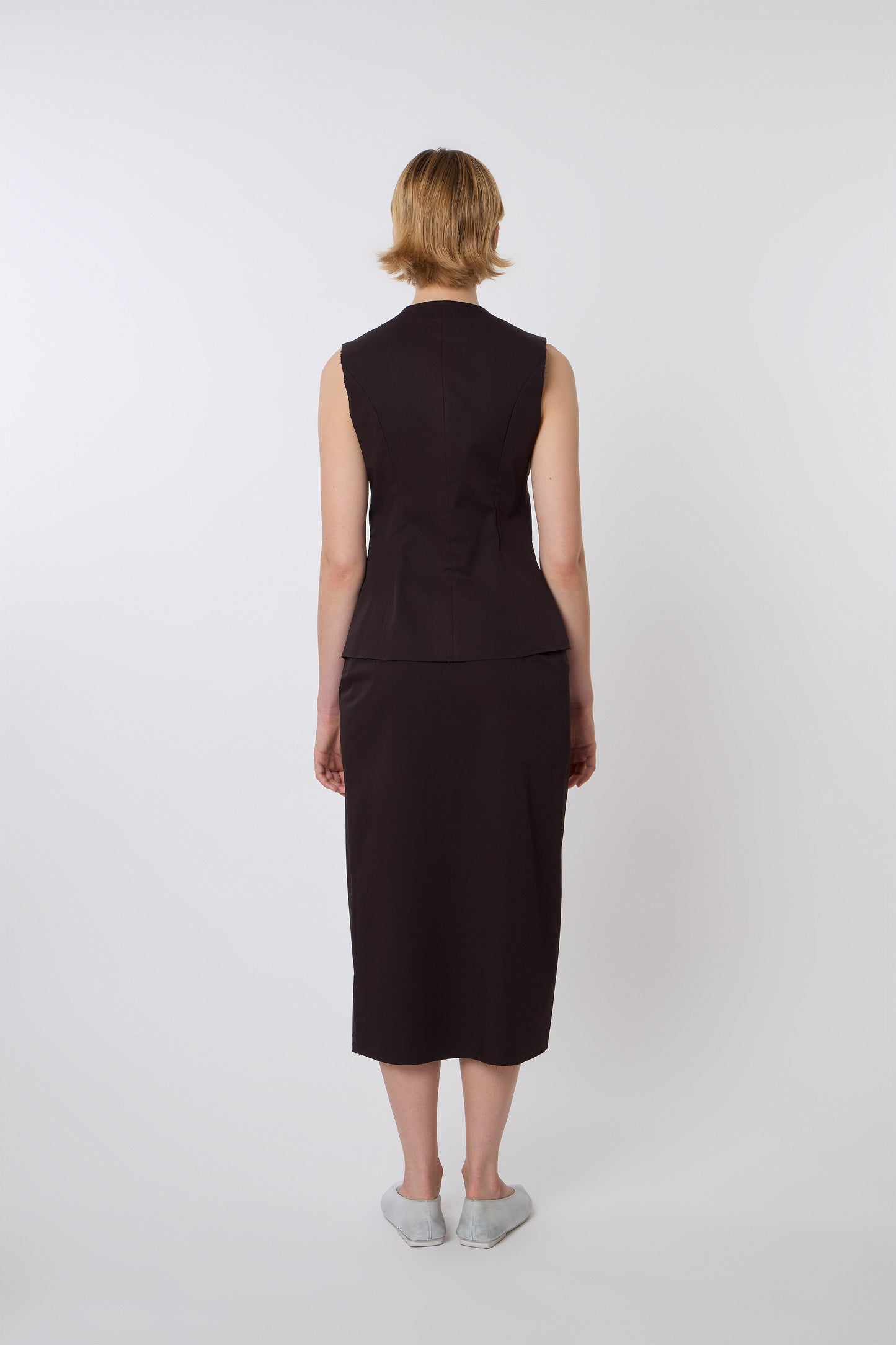 Macondo Vest in Brown Cotton