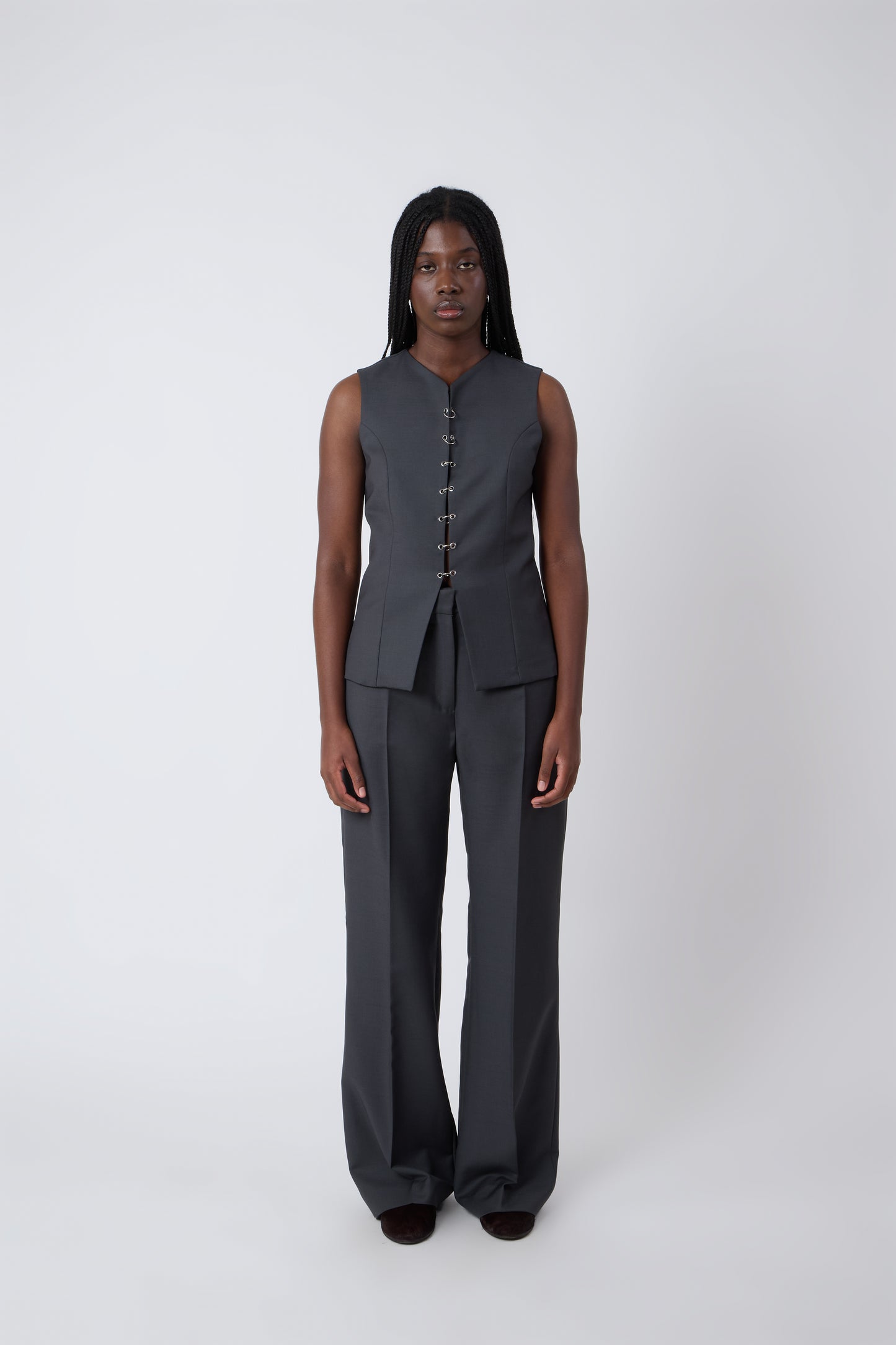 Macondo Vest in Grey Wool