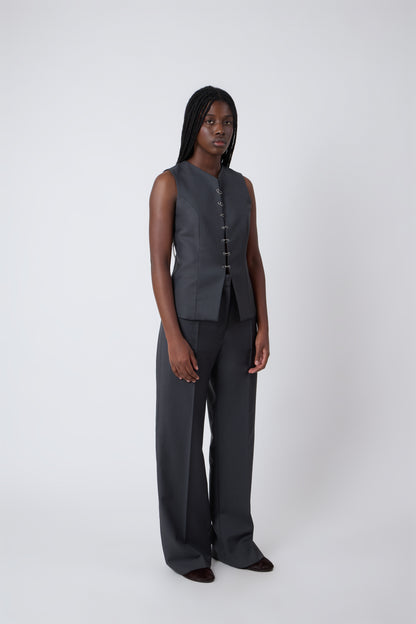 Macondo Vest in Grey Wool