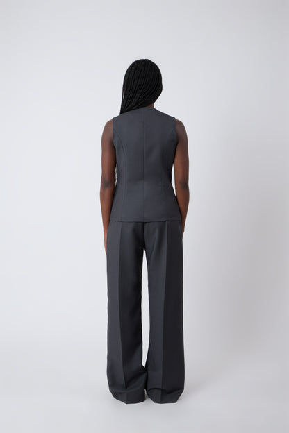 Macondo Vest in Grey Wool