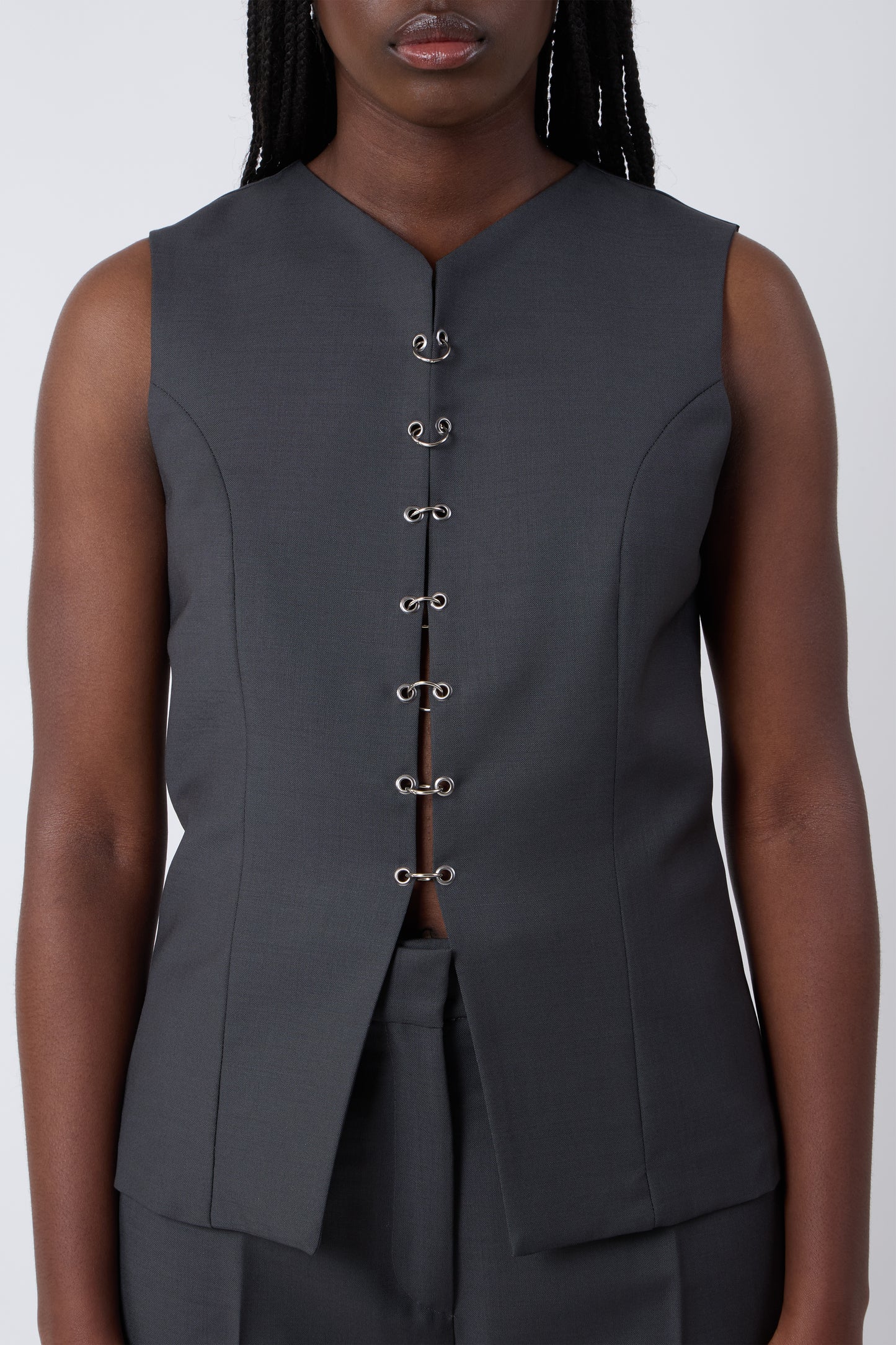 Macondo Vest in Grey Wool