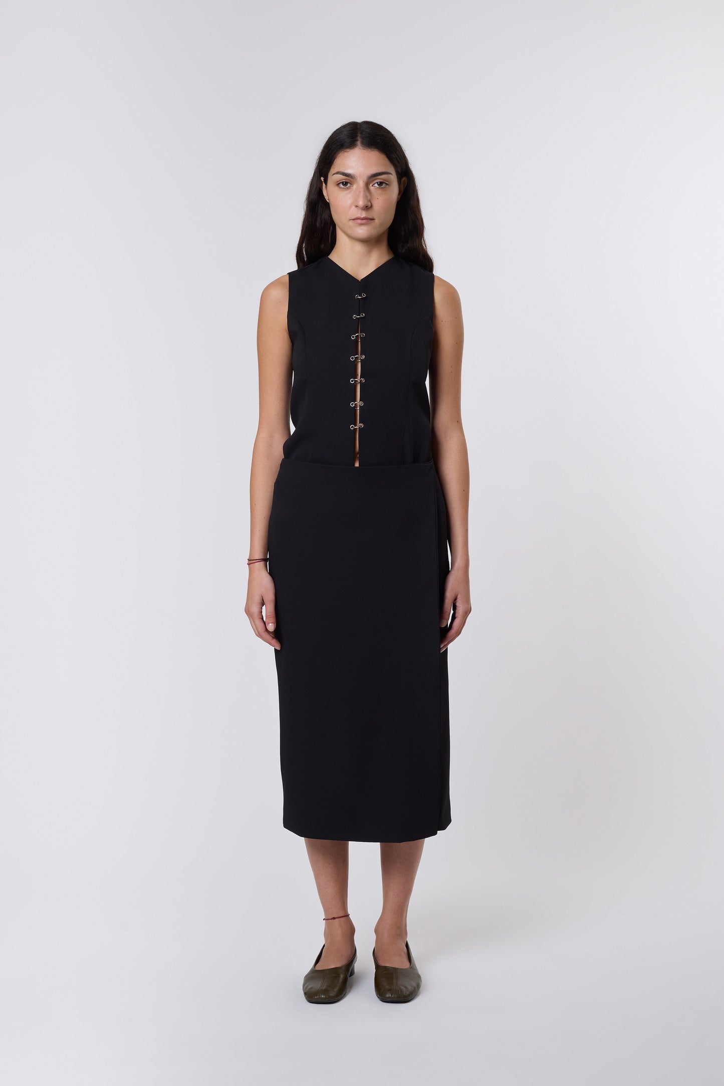 Madeleine Skirt in Black Wool