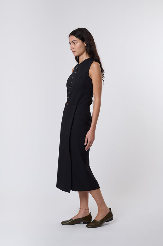 Madeleine Skirt in Black Wool