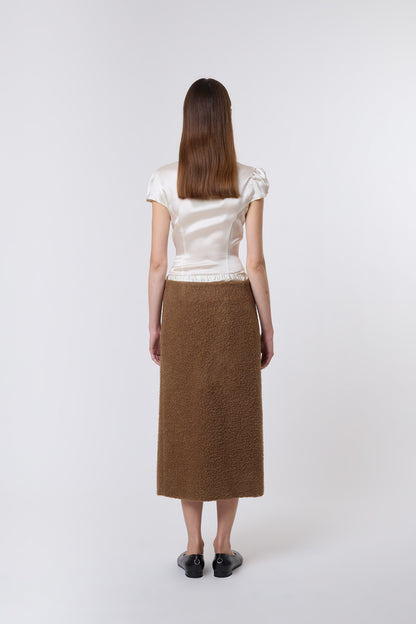 Madeleine Skirt in Teddy Wool