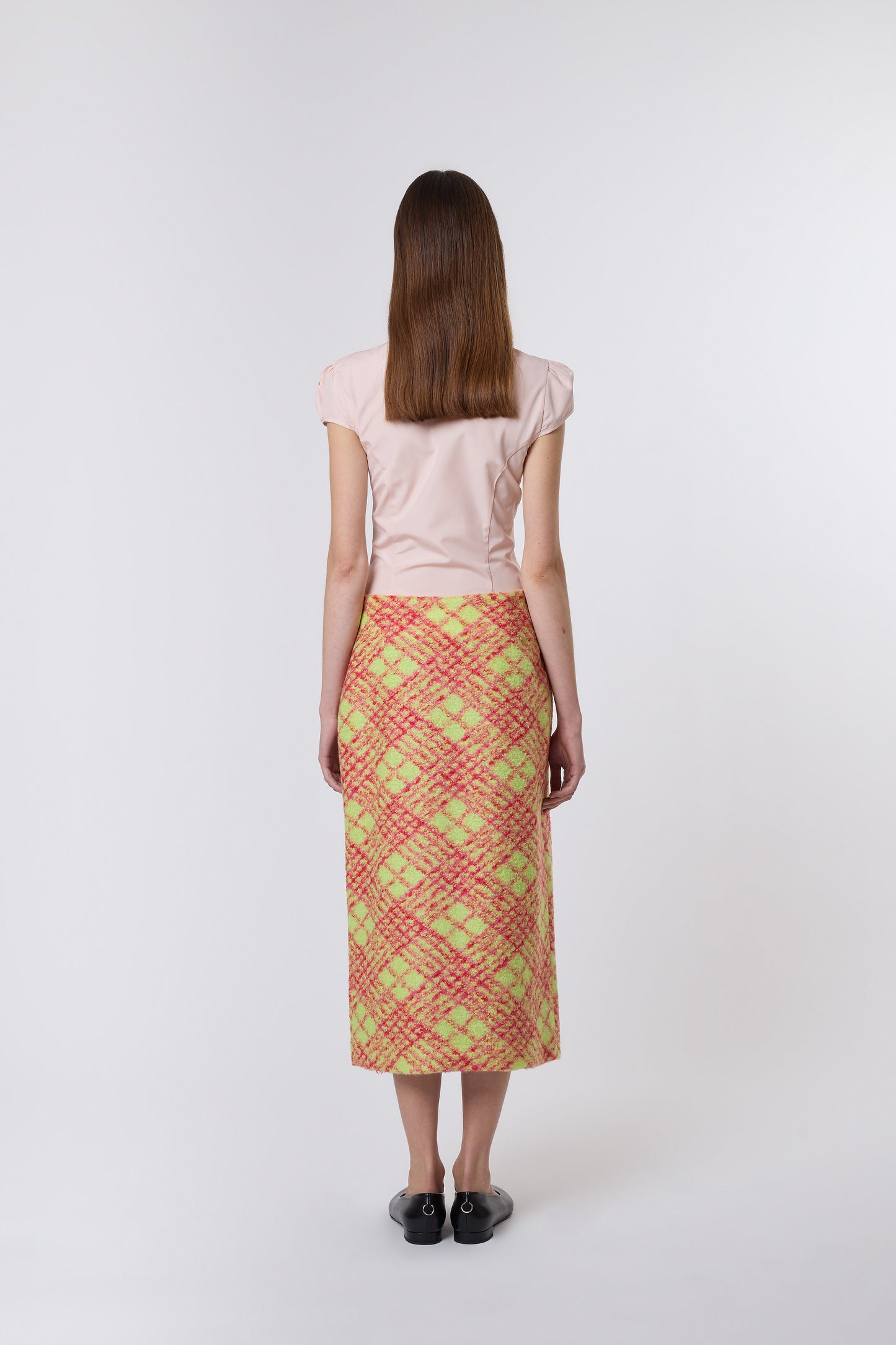 Madeleine Skirt in Lipstick Wool