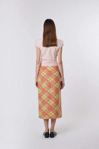 Madeleine Skirt in Lipstick Wool