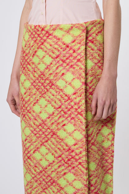 Madeleine Skirt in Lipstick Wool