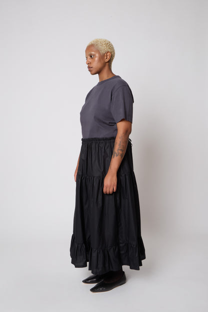 Margot Skirt in Black Cotton