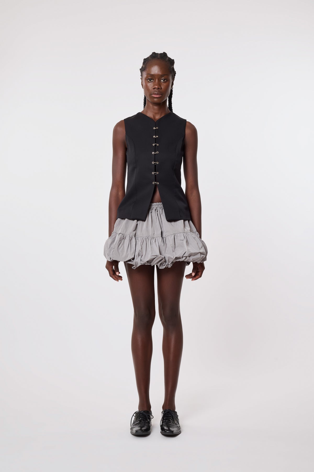Miel Skirt in Grey Nylon