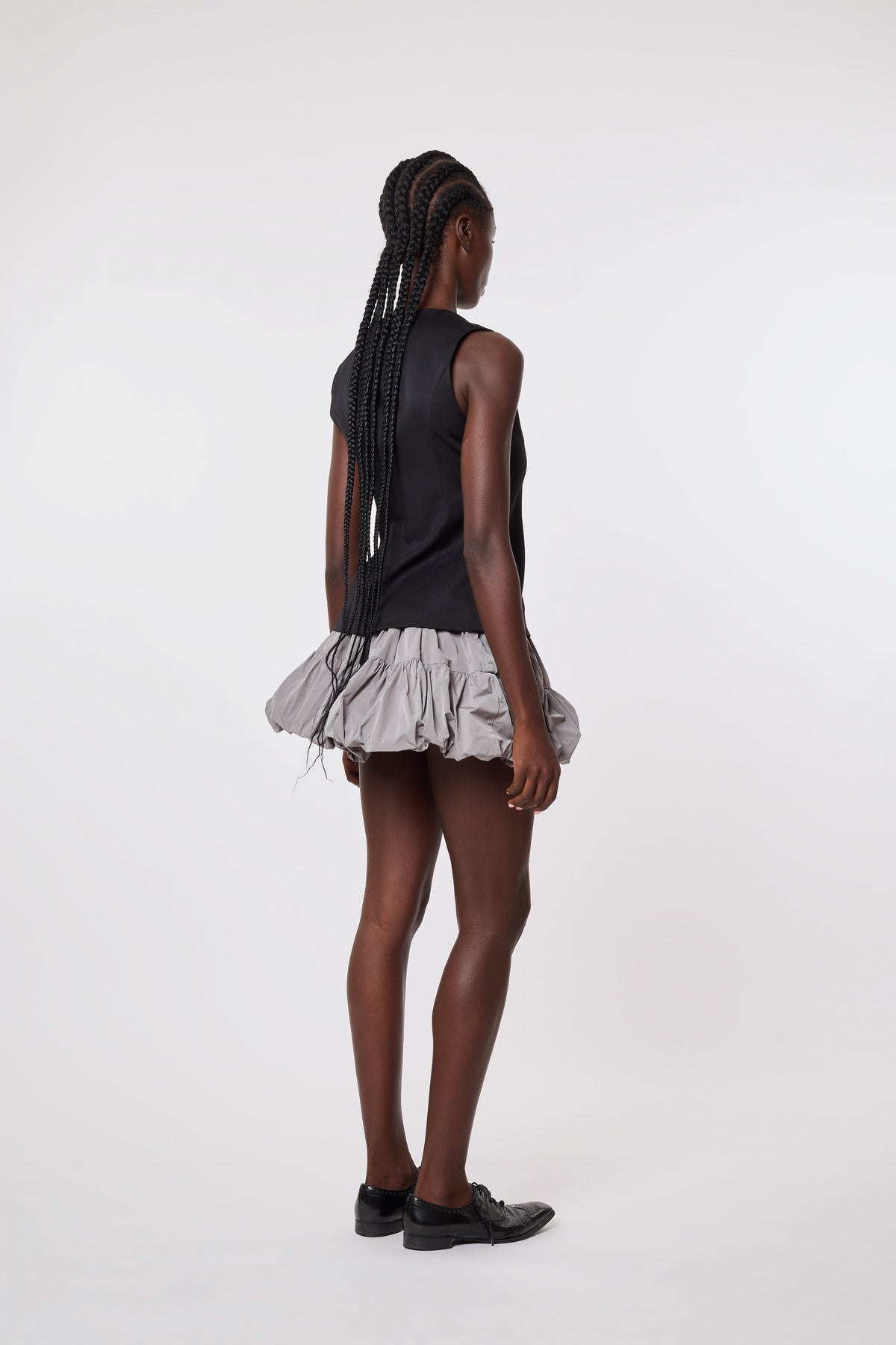 Miel Skirt in Grey Nylon