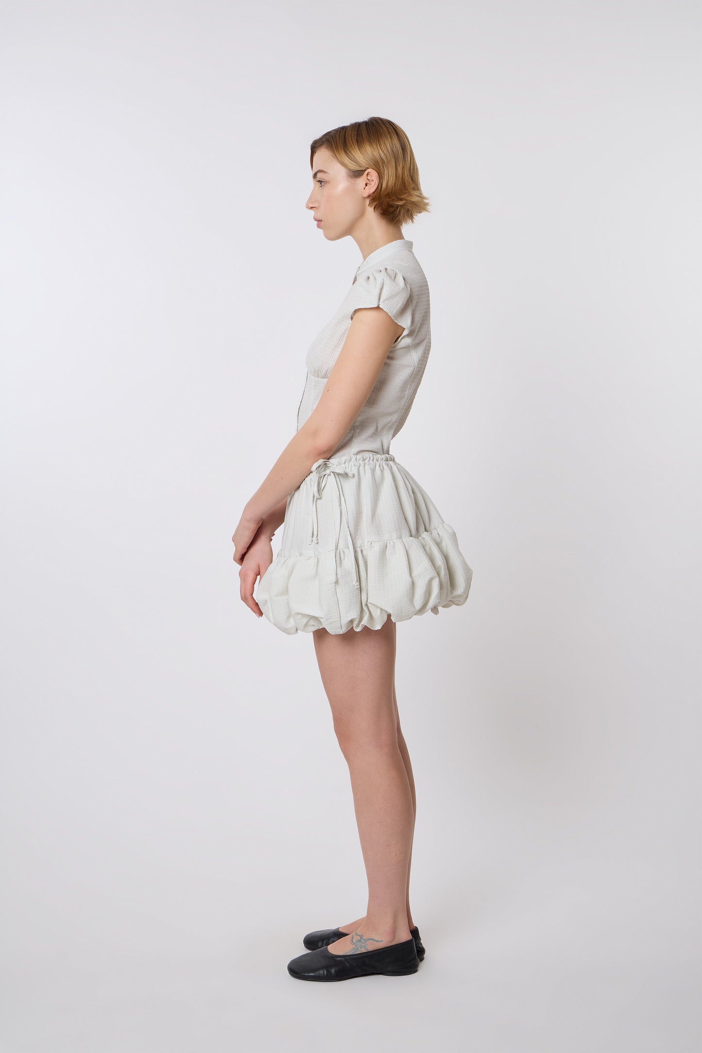 Miel Skirt in Crinkled Cotton