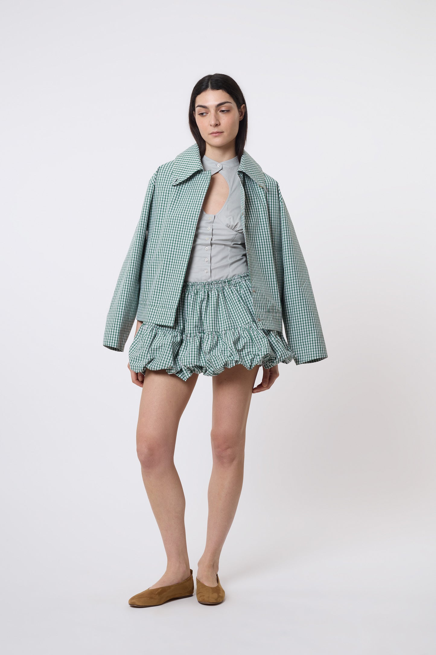 Miel Skirt in Vichy Cotton