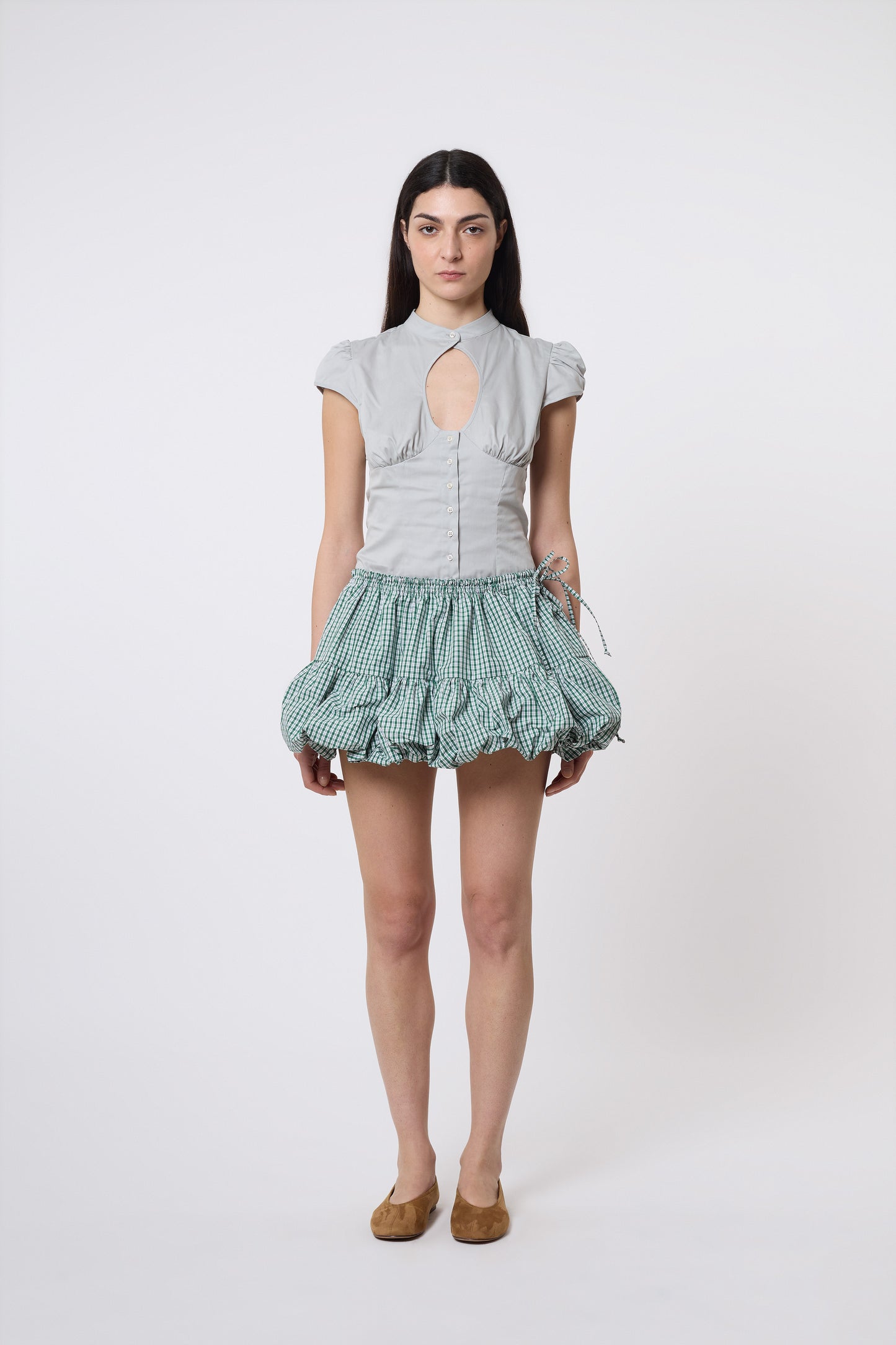 Miel Skirt in Vichy Cotton