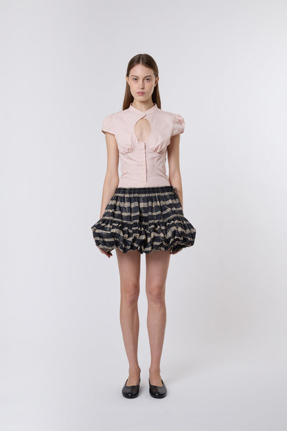 Miel Skirt in Tartan Taffeta