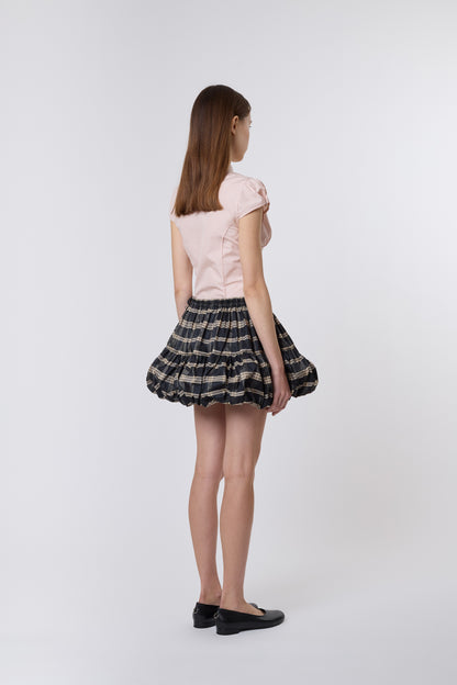 Miel Skirt in Tartan Taffeta