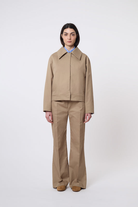 Olga Jacket in Beige Cotton