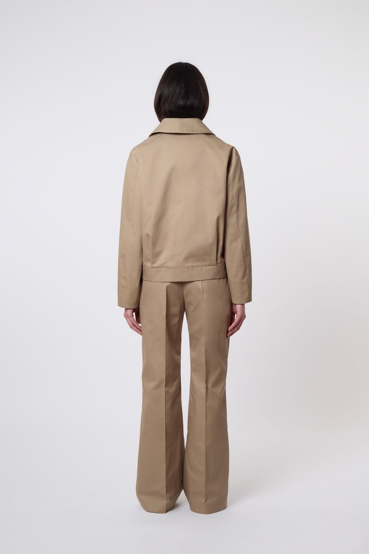 Olga Jacket in Beige Cotton