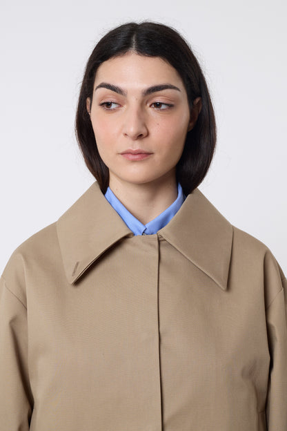 Olga Jacket in Beige Cotton