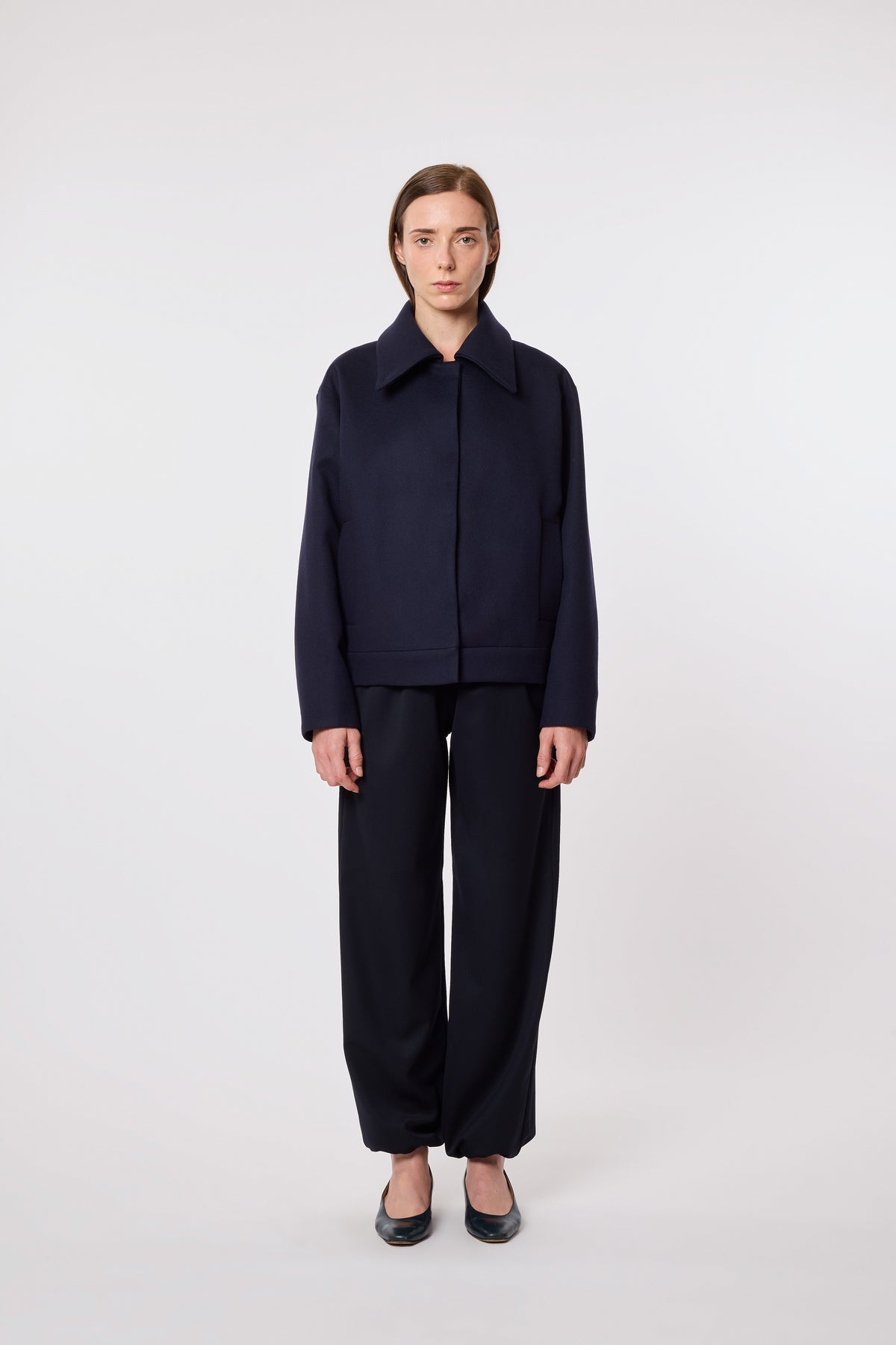 Olga Jacket in Blue Wool