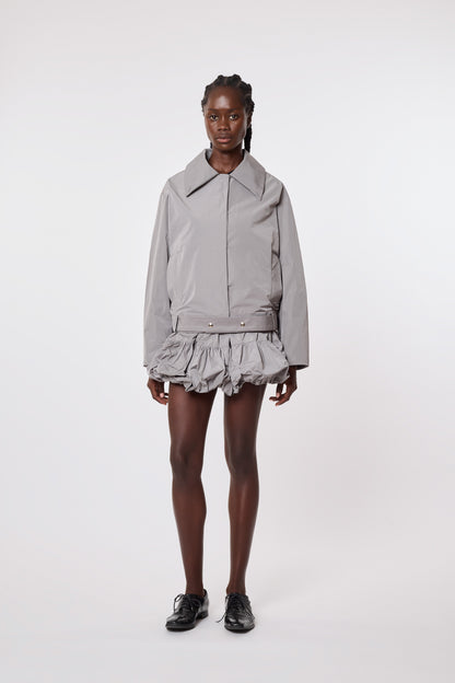 Olga Jacket in Grey Nylon