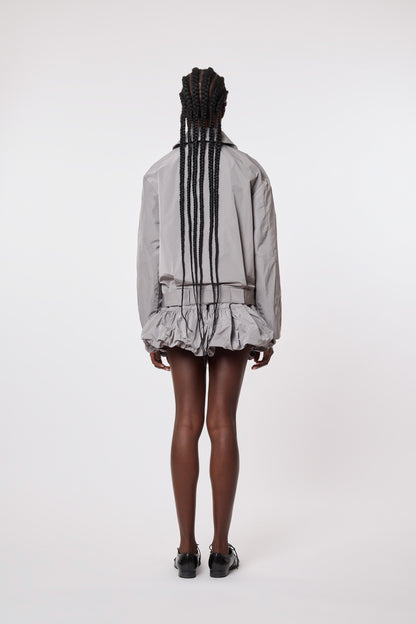 Olga Jacket in Grey Nylon