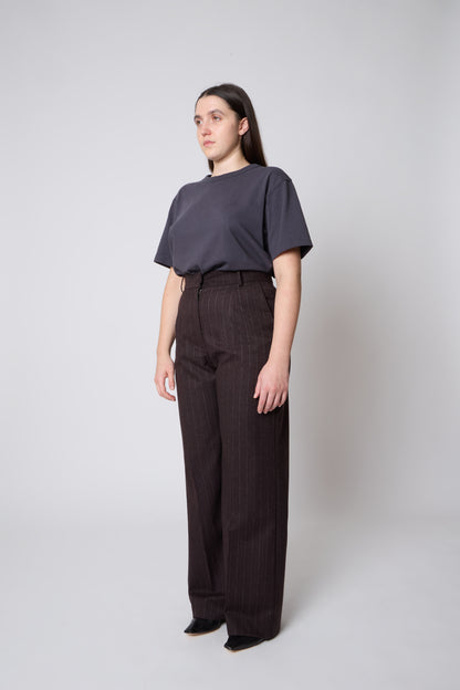 Gaspard Trousers in Gessato Wool
