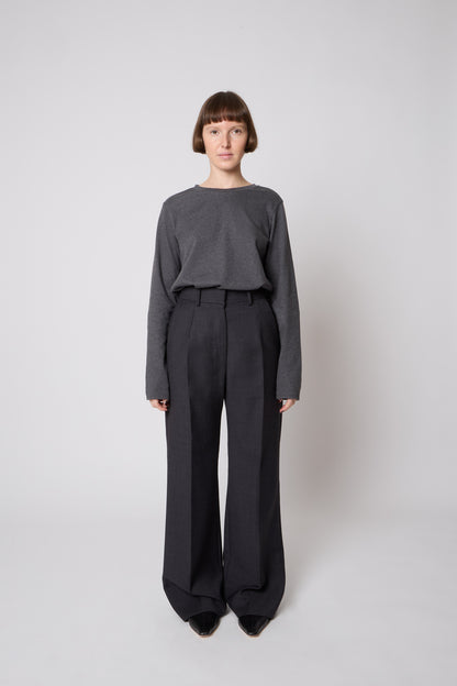 Gaspard Trousers in Grey Wool