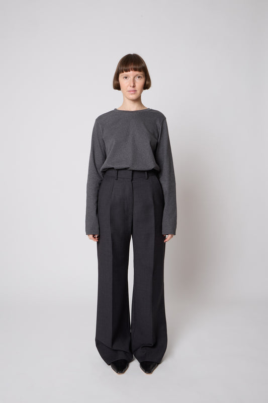 Gaspard Trousers in Grey Wool