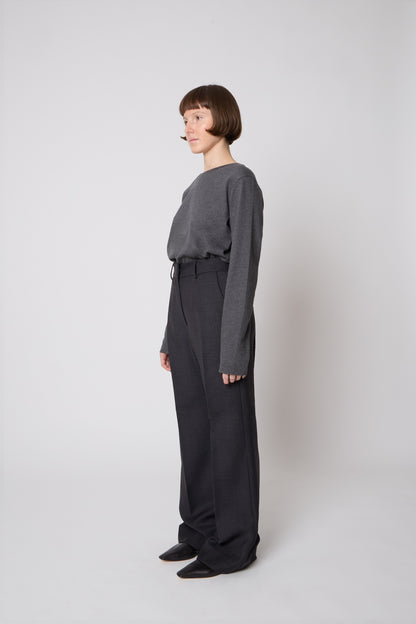 Gaspard Trousers in Grey Wool