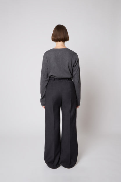 Gaspard Trousers in Grey Wool