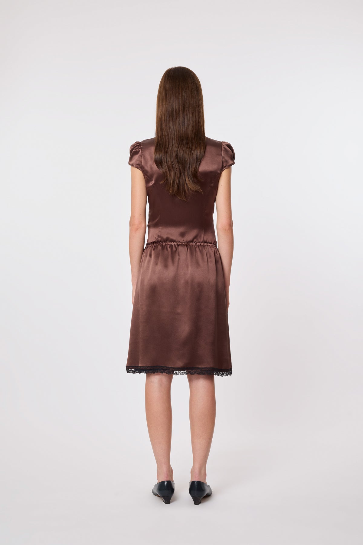 Pauline Skirt in Brown Silk