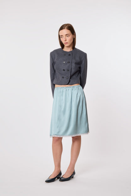 Pauline Skirt in Turquoise Silk
