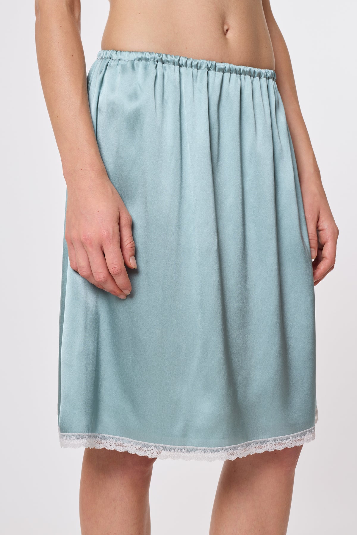Pauline Skirt in Turquoise Silk