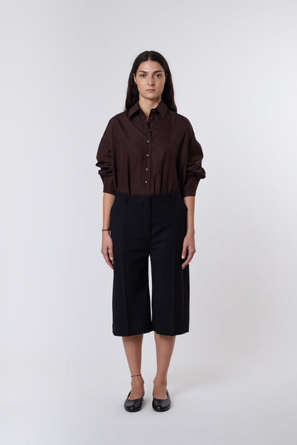 Hugi Bermuda in Black Wool