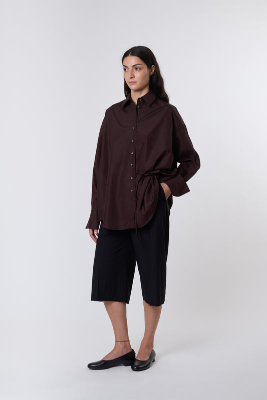 Hugi Bermuda in Black Wool