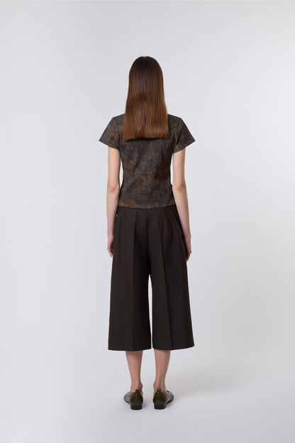 Hugi Bermuda in Brown Wool