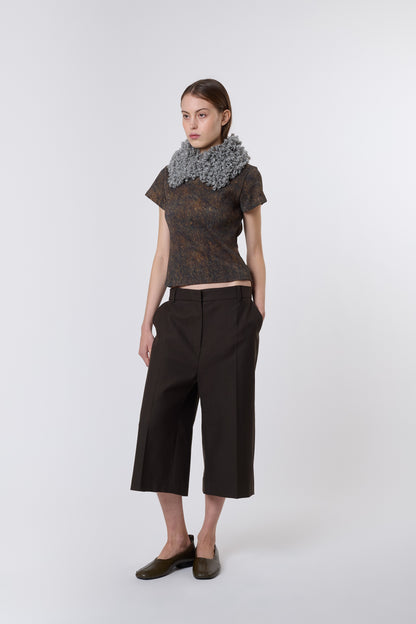 Hugi Bermuda in Brown Wool