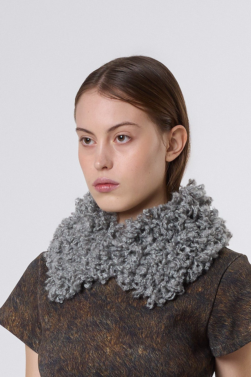 Petra Collar in Grey Wool
