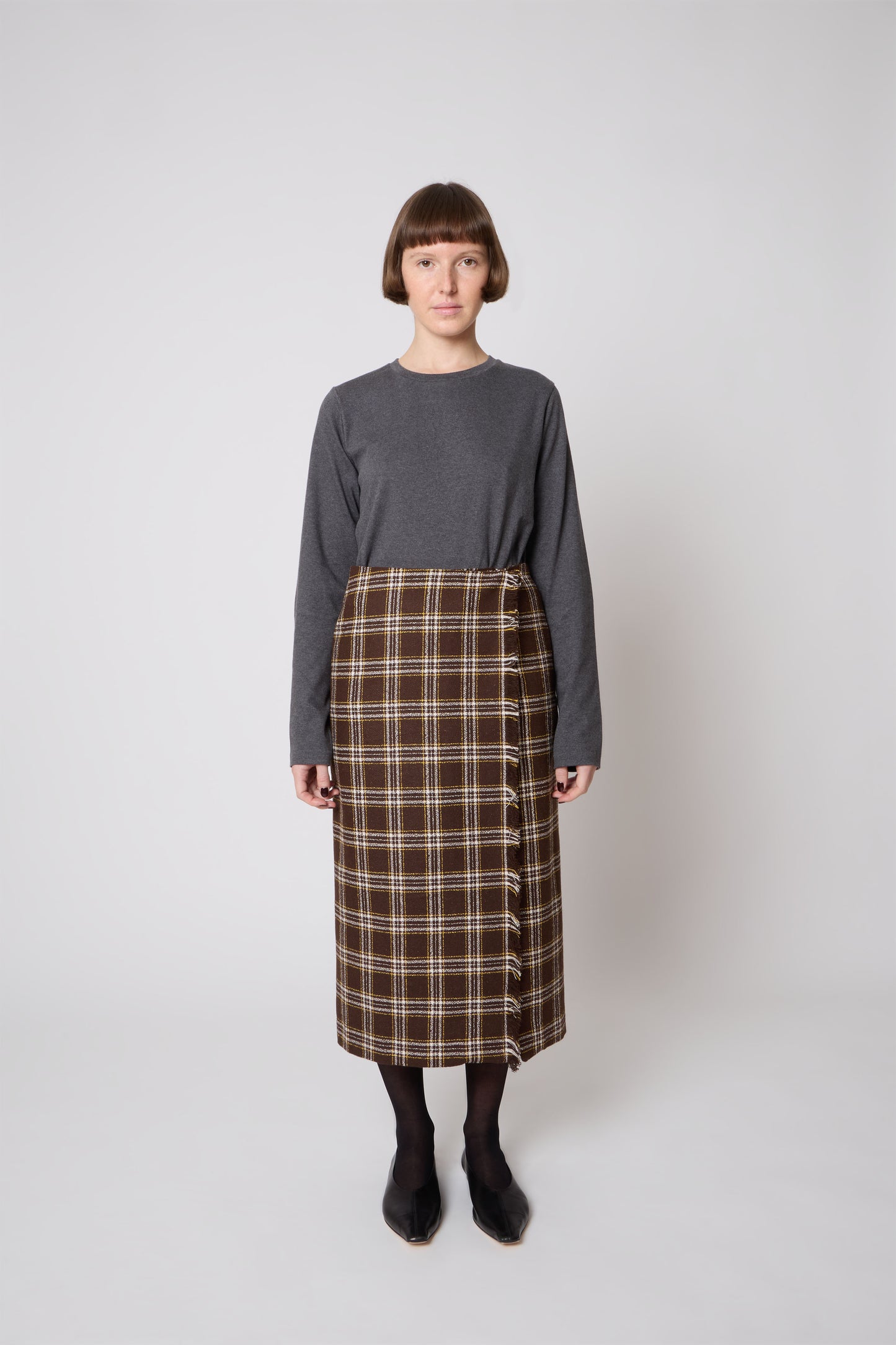 Madeleine Skirt in Tartan Wool