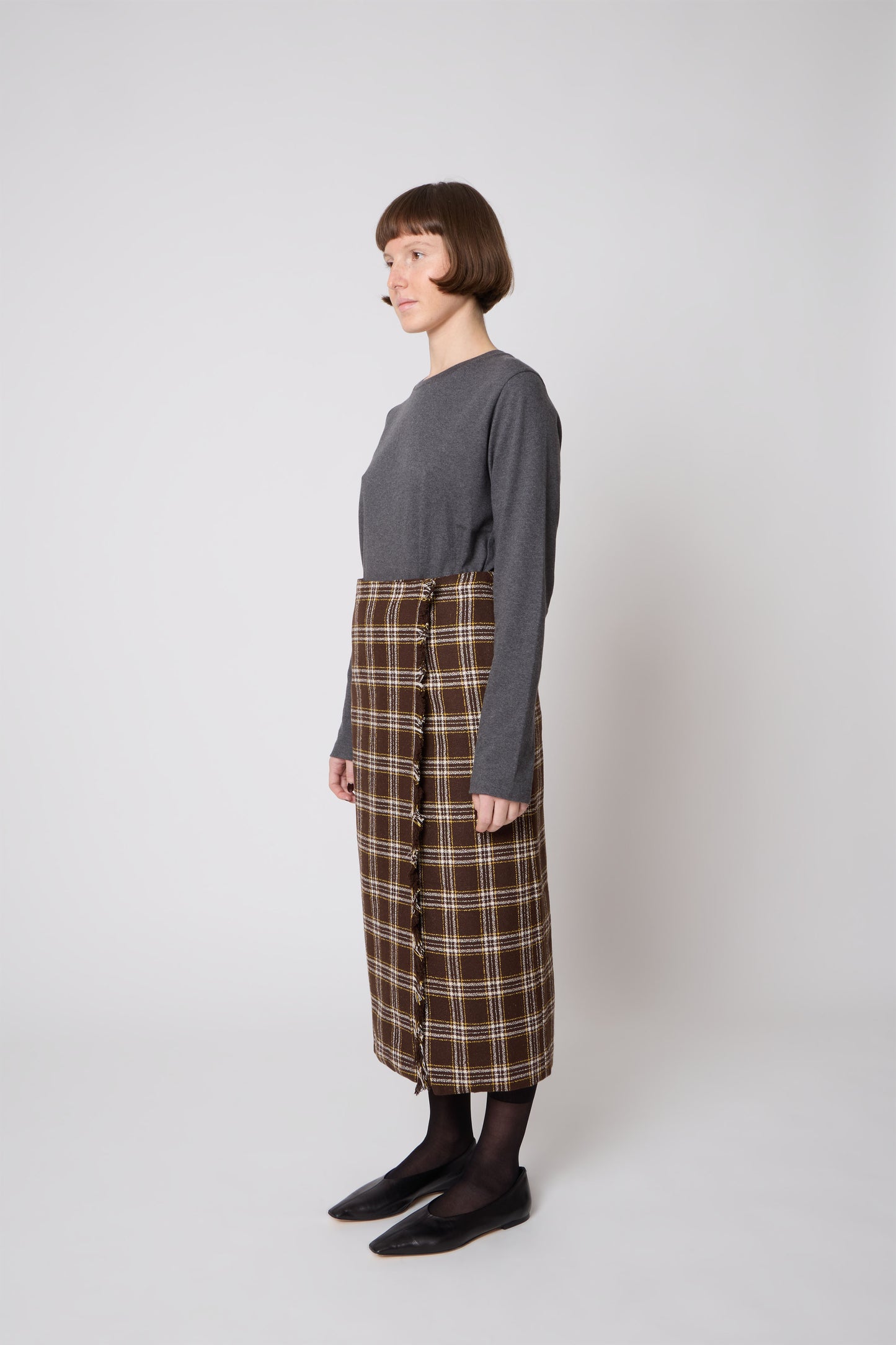 Madeleine Skirt in Tartan Wool