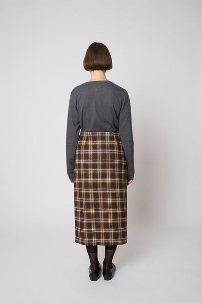 Madeleine Skirt in Tartan Wool