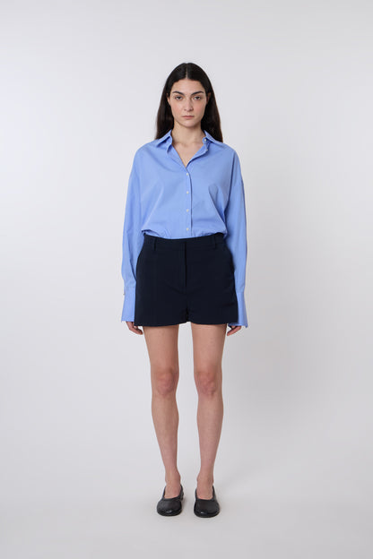 Sol Shorts in Blue Wool