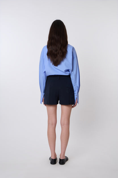 Sol Shorts in Blue Wool