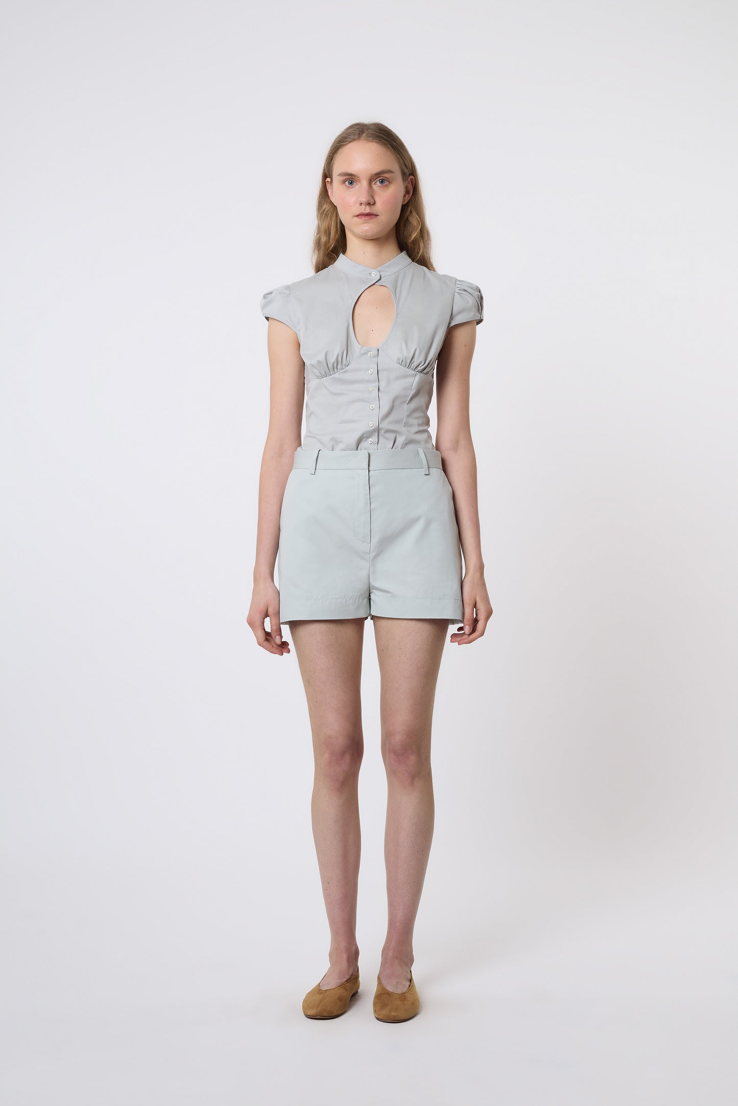 Sol Shorts in Pearl Cotton