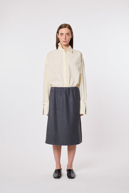 Ada Skirt in Grey Wool