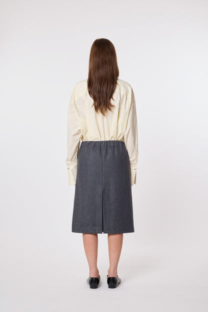 Ada Skirt in Grey Wool