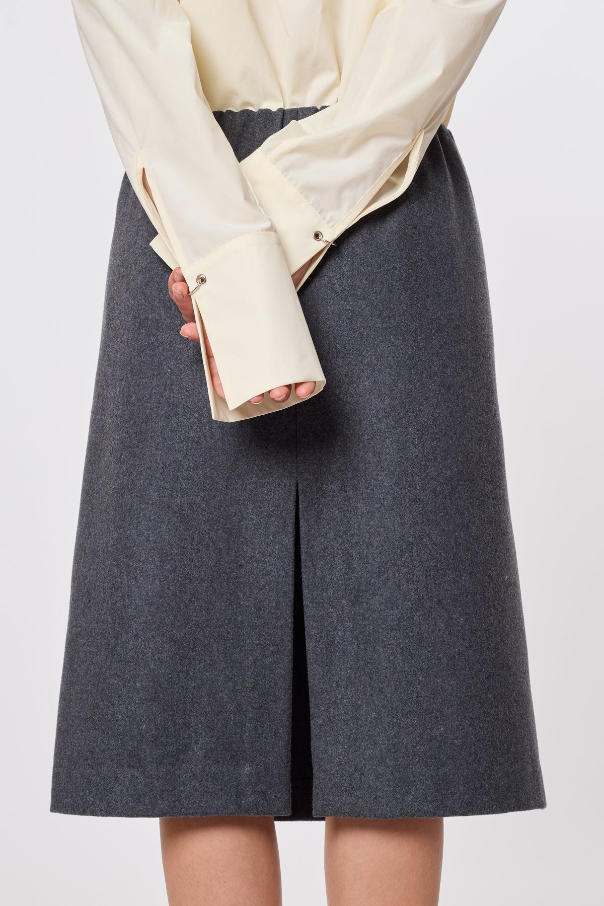 Ada Skirt in Grey Wool