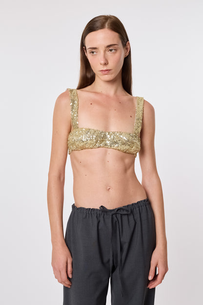 Tati Bra in Gold Paillettes