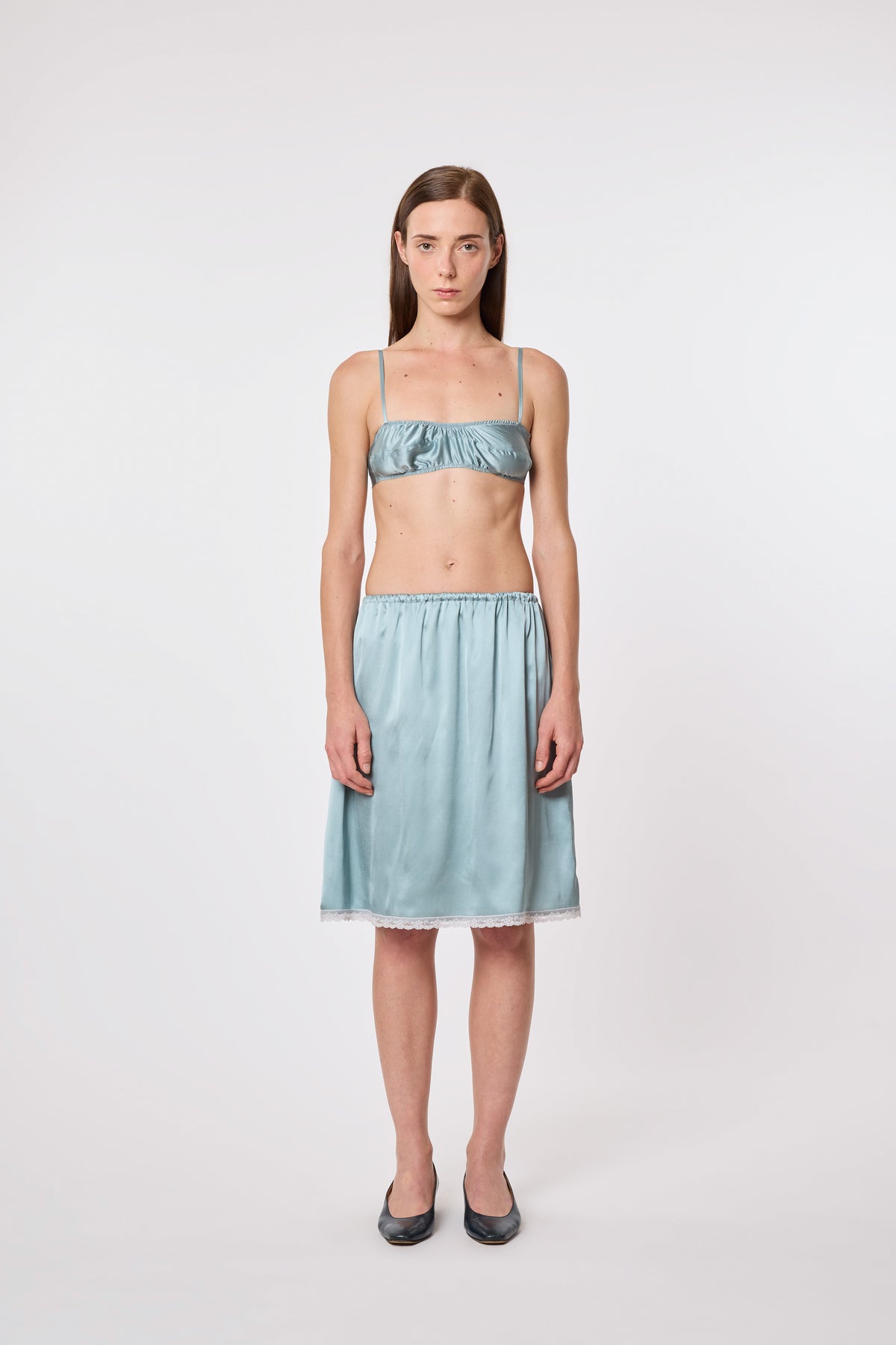 Tati Bra in Turquoise Silk
